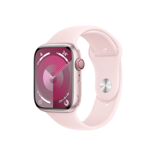 Apple Watch Series 9 GPS + Cellular 45mm Pink Aluminium Case with Light Pink Sport Band - S/M Apple