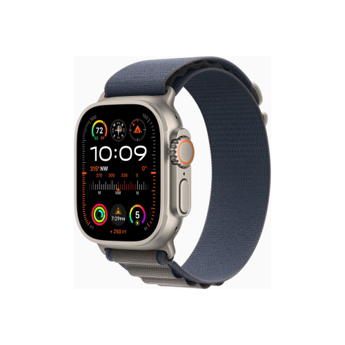 Apple Watch Ultra 2 GPS + Cellular, 49mm Titanium Case with Blue Alpine Loop - Small Apple