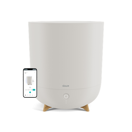 Duux Smart Humidifier Neo Water tank capacity 5 L Suitable for rooms up to 50 m² Ultrasonic Humidification capacity 500 ml/hr Greige