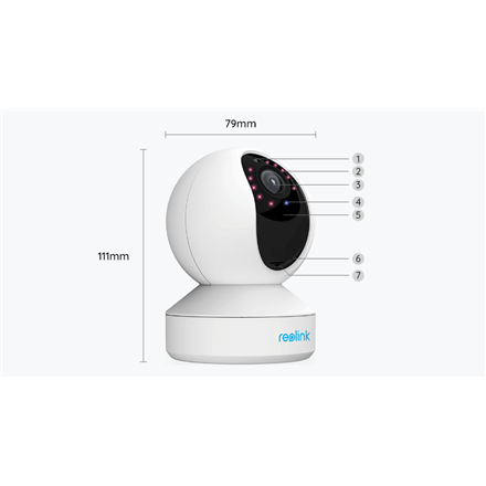 Reolink Super HD Camera E Series E340 Reolink PTZ 5 MP 2.8-4mm/F2.0 H.264 Micro SD, Max. 256 GB