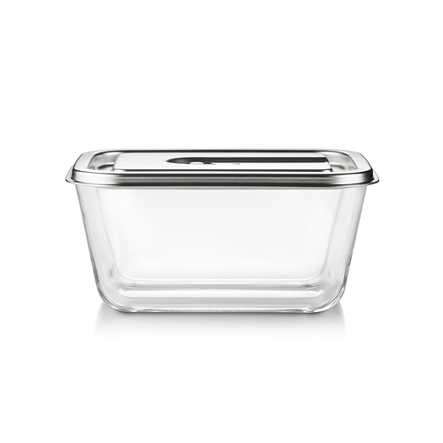 Caso Glass Vacuum Container with Plastic Lid | VacuBoxx Inox XL | Transparent