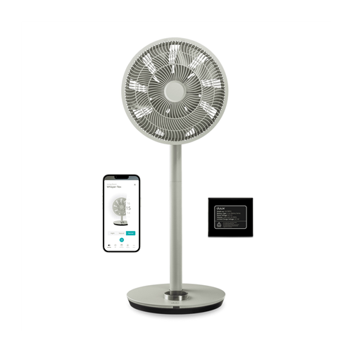 Duux Fan with Battery Pack | Whisper Flex Smart | Stand Fan | Sage | Diameter 34 cm | Number of speeds 26 | Oscillation | Yes