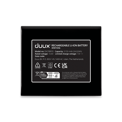 Dock + Battery pack 10.8 V for Duux Whisper Flex | DXCFBP05 | Black